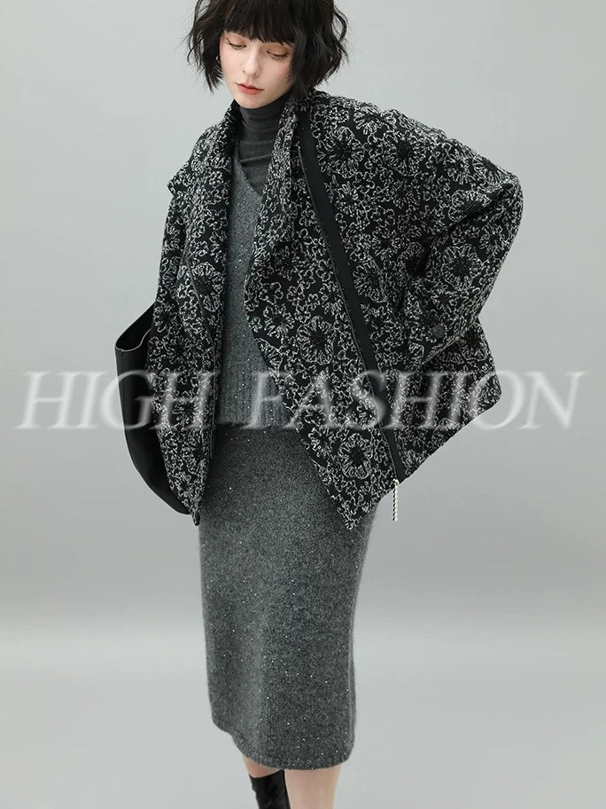 COCOBELLA Sparkle Knit Pencil High Waist Back Slit Office Lady Midi Skirts