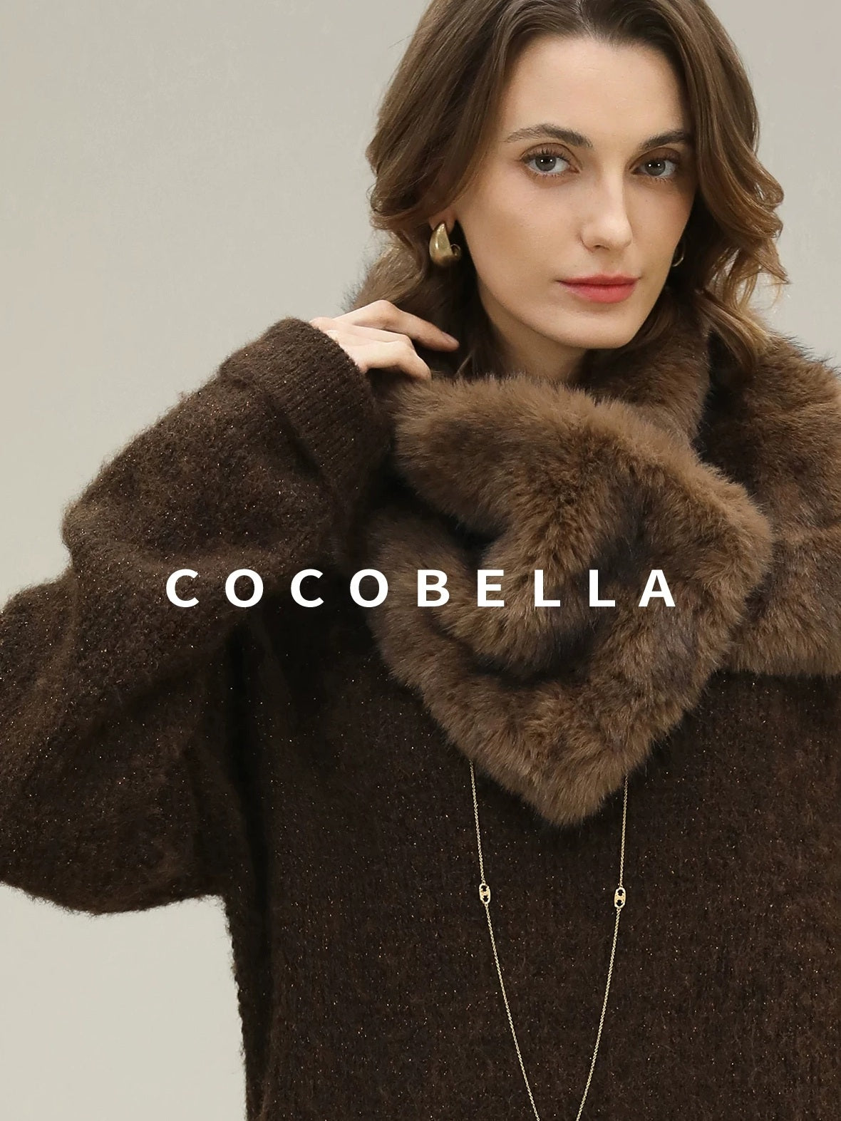 COCOBELLA Sparkle Knit Relaxed H Fit Loose Waist Long Sleeve Work Casual Dresses