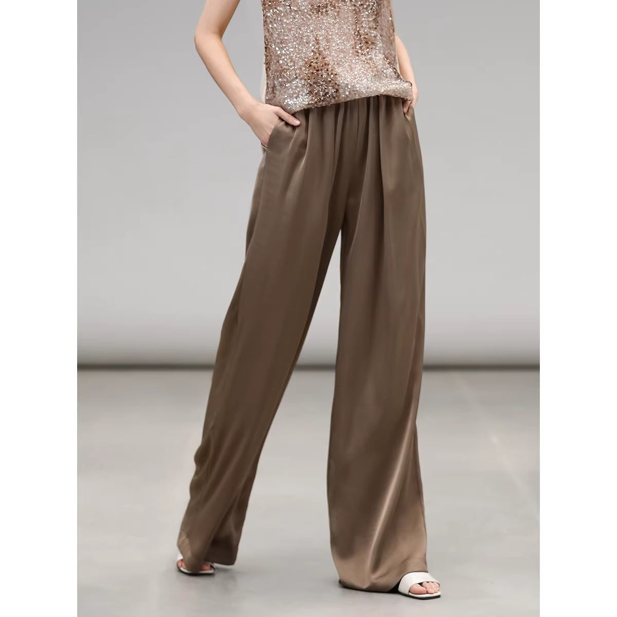 COCOBELLA_Sparkling_Sequin_Lightweight_Straight_Cut_V_Neck_Sleeveless_Women_Blouse_Shirts_MISSTT