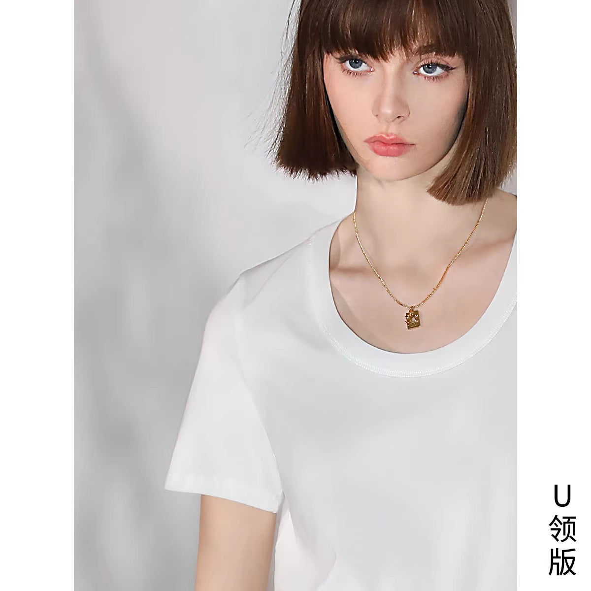 COCOBELLA_Stain_Resistant_Breathable_U_Neck_Straight_Cut_Casual_Women_White_Solid_T-Shirts_MISSTT