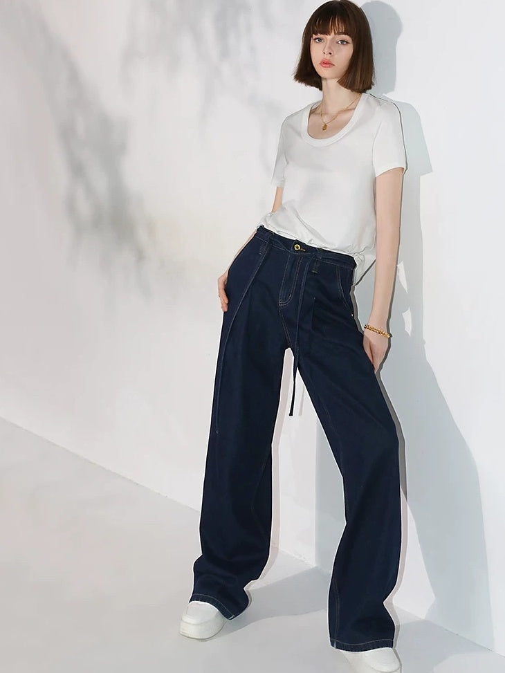 COCOBELLA Stain Resistant Breathable U Neck Straight Cut Casual Women White Solid T-Shirts