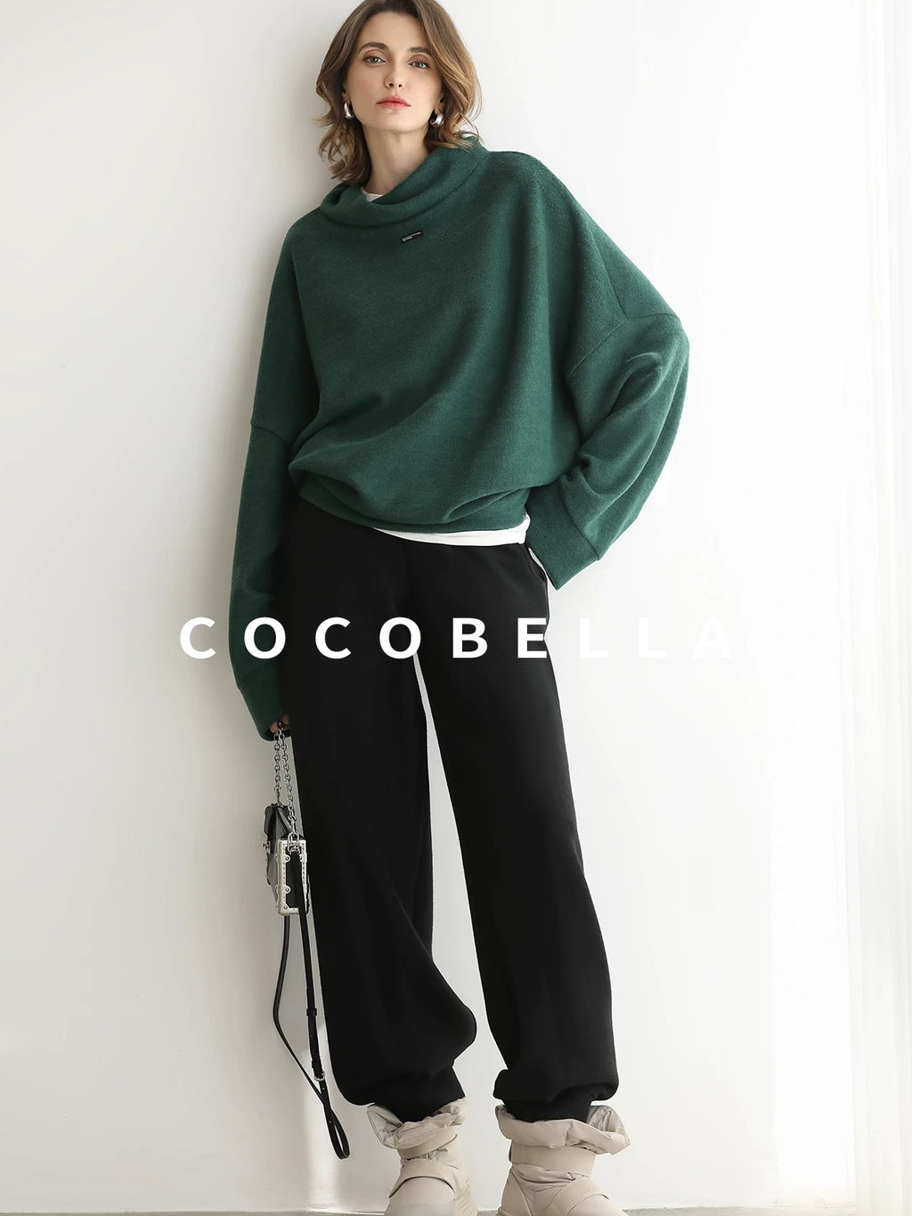 COCOBELLA Stretch Knit Jogger Natural Waist Minimal Commuter Women Solid Pants