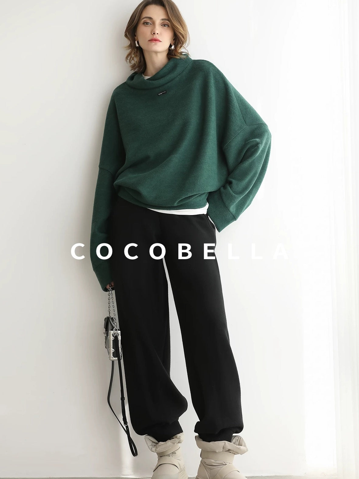 COCOBELLA Stretch Knit Jogger Natural Waist Minimal Commuter Women Solid Pants