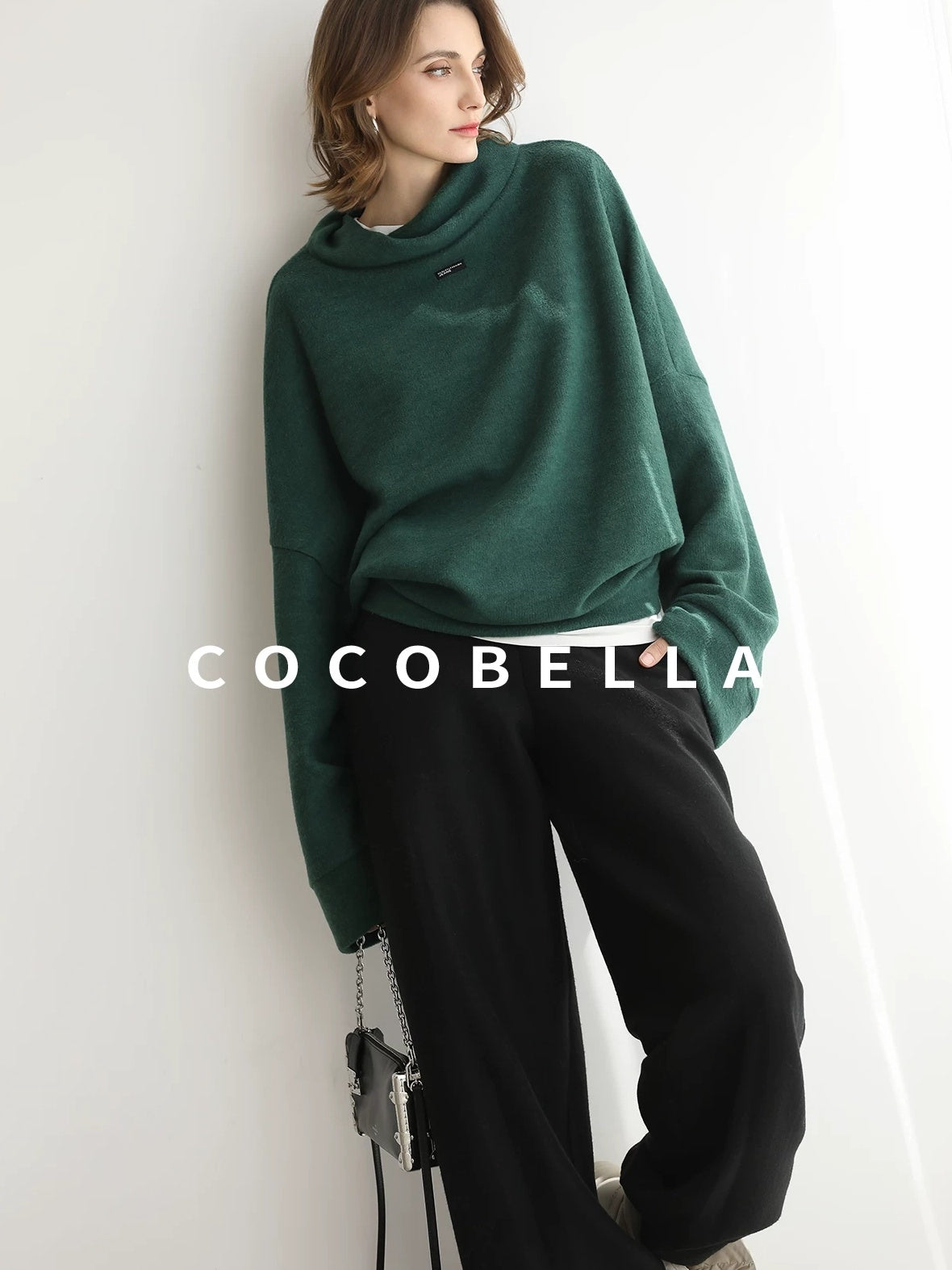 COCOBELLA Stretch Knit Jogger Natural Waist Minimal Commuter Women Solid Pants