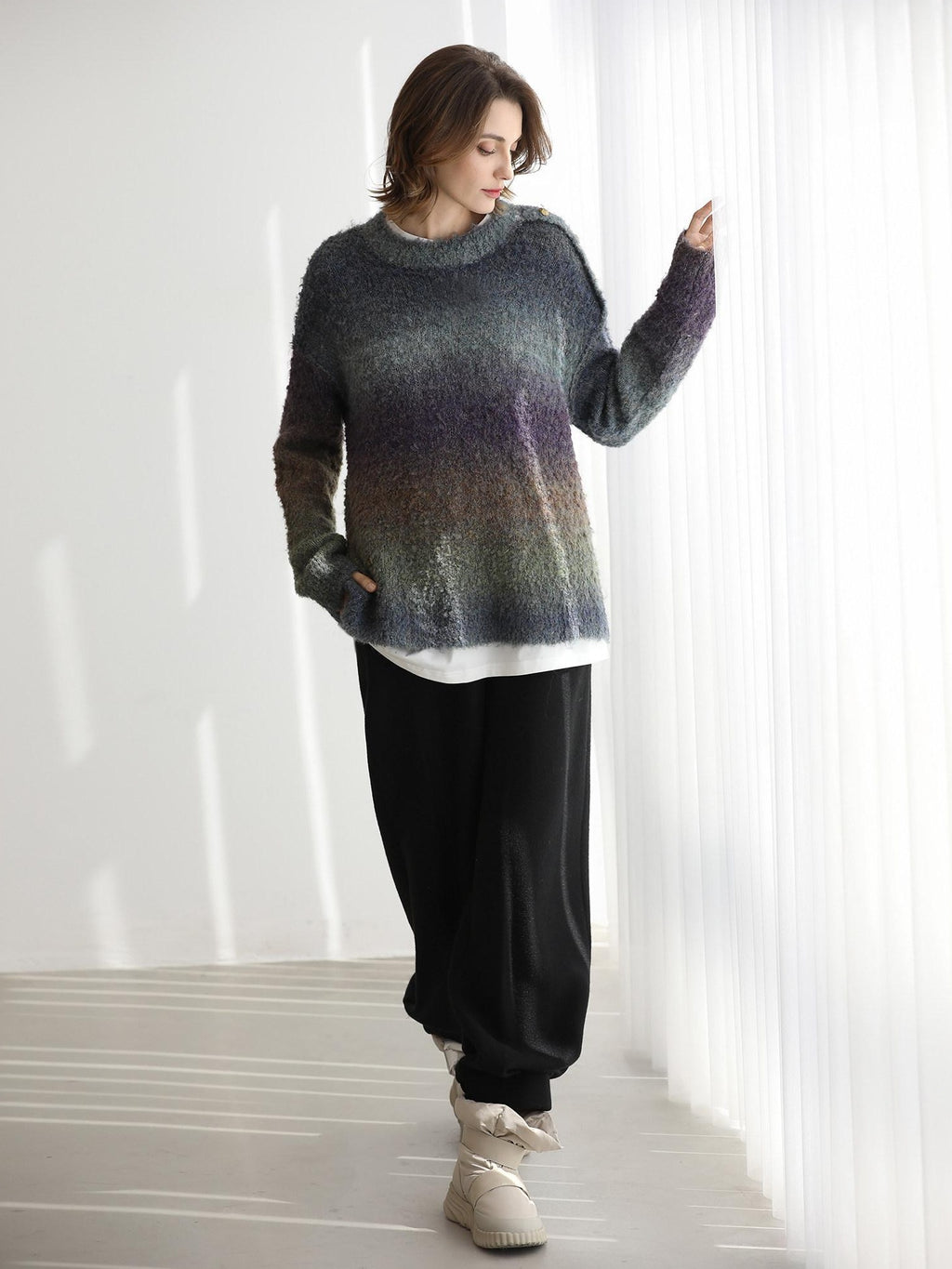 COCOBELLA Stretch Knit Jogger Natural Waist Minimal Commuter Women Solid Pants