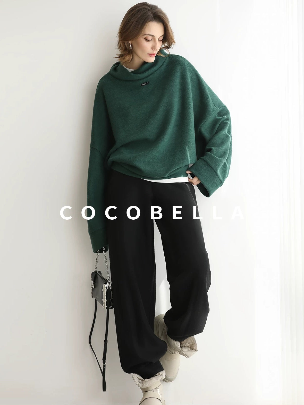 COCOBELLA Stretch Knit Jogger Natural Waist Minimal Commuter Women Solid Pants