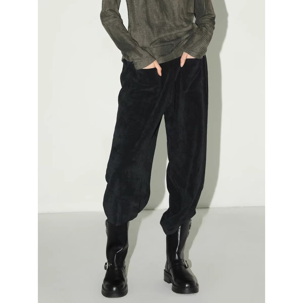 COCOBELLA_Stretch_Mid_Rise_Vintage_Commuter_Harem_Pockets_Women_Charcoal_Pants_MISSTT