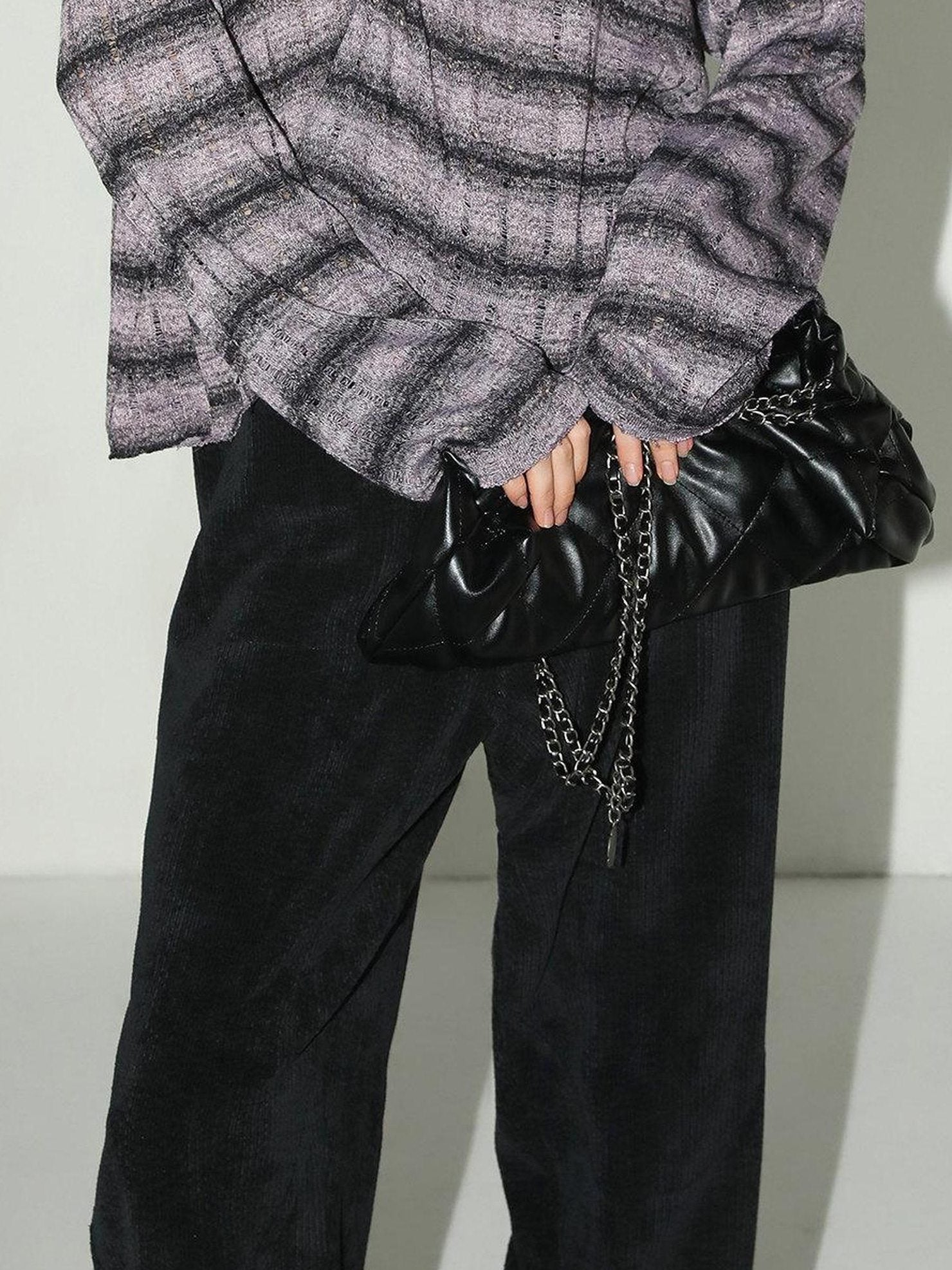 COCOBELLA Stretch Mid Rise Vintage Commuter Harem Pockets Women Charcoal Pants