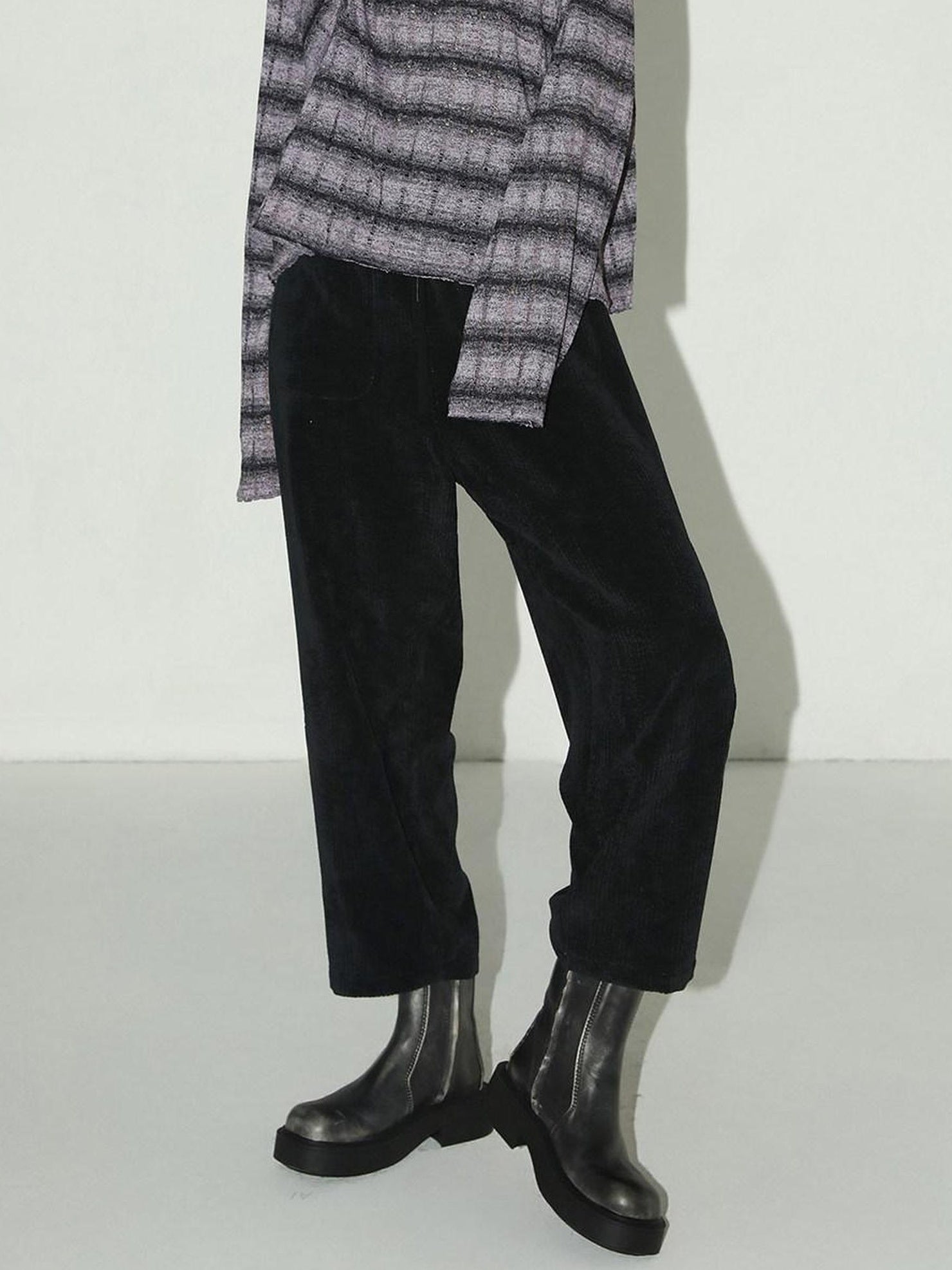 COCOBELLA Stretch Mid Rise Vintage Commuter Harem Pockets Women Charcoal Pants