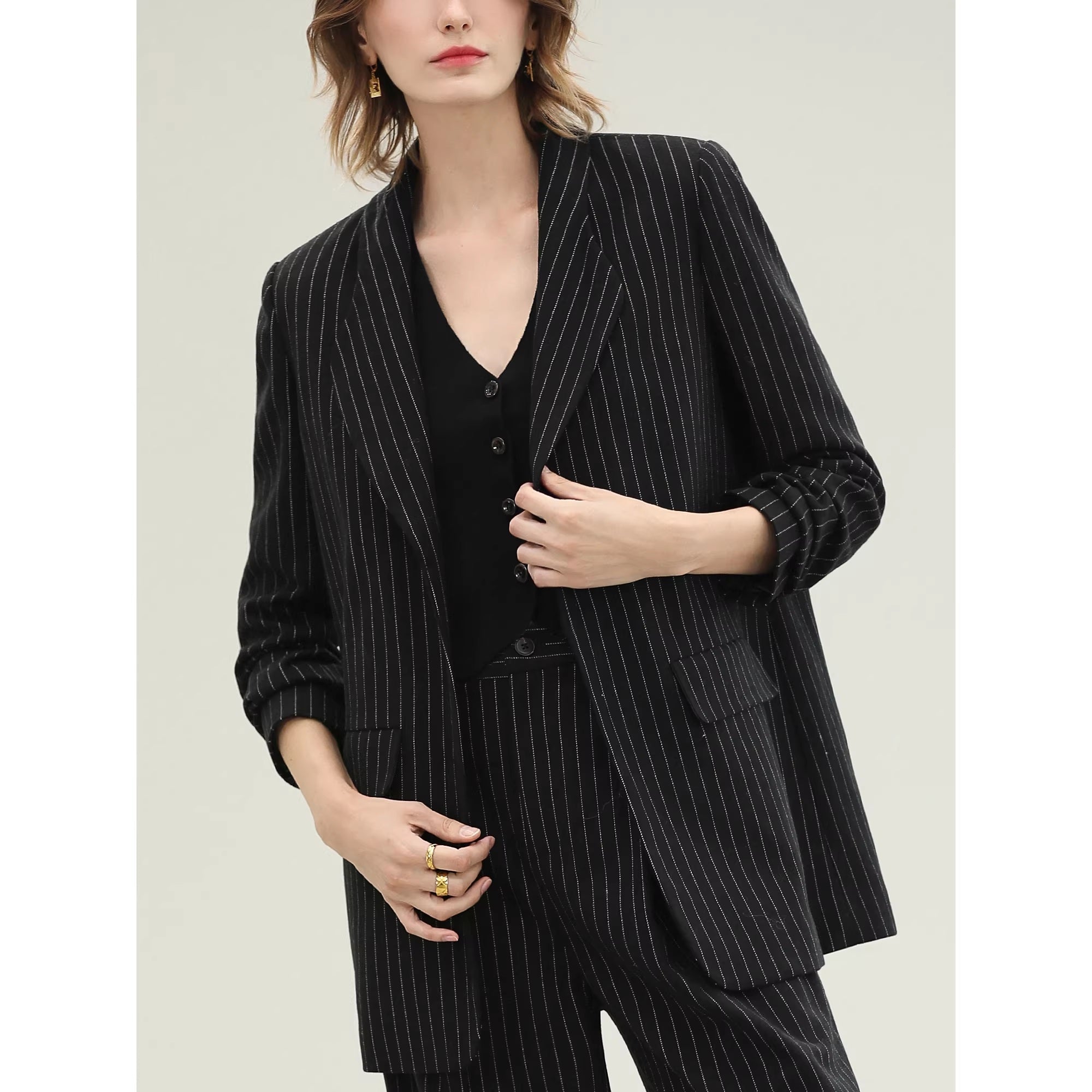 COCOBELLA_Striped_Slim_Fit_Commuter_Tailored_Notch_Lapel_Women_Casual_Work_Blazers_MISSTT