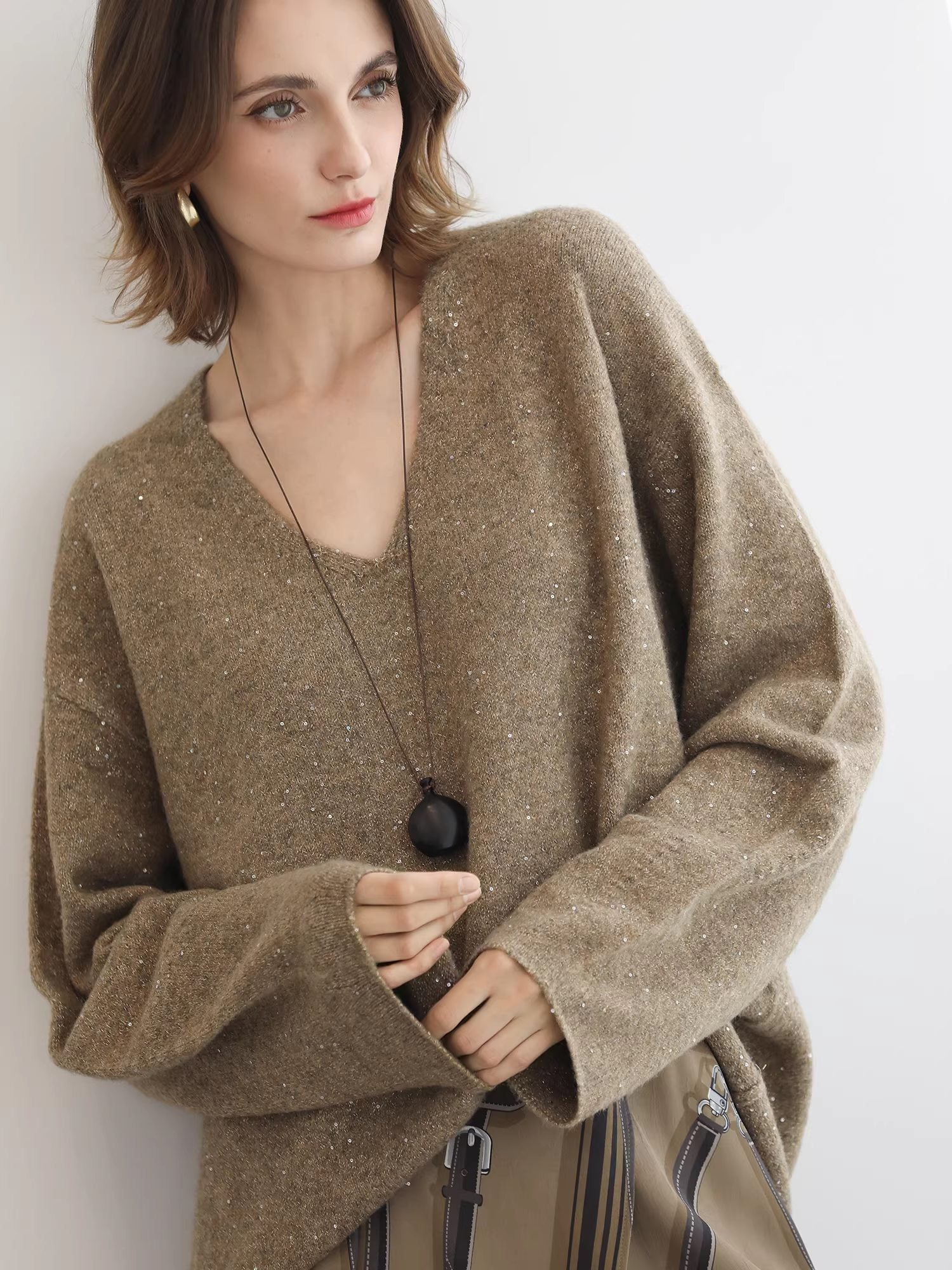 COCOBELLA_Subtle_Sequin_Relaxed_Fit_V_Neck_Long_Sleeve_Women_Work_Knit_Acrylic_Sweater_MISSTT