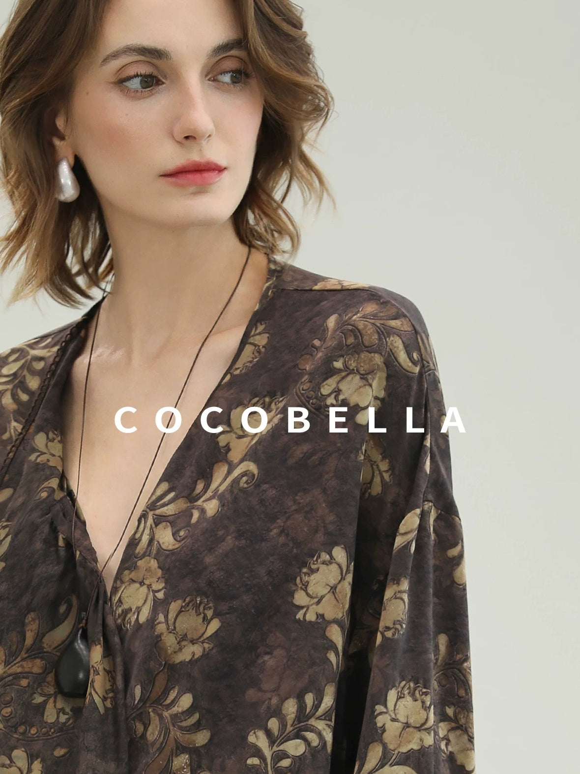 COCOBELLA Sun Protection Elegant Loose Asymmetric Floral Ruffle Women Long Sleeve Shirts