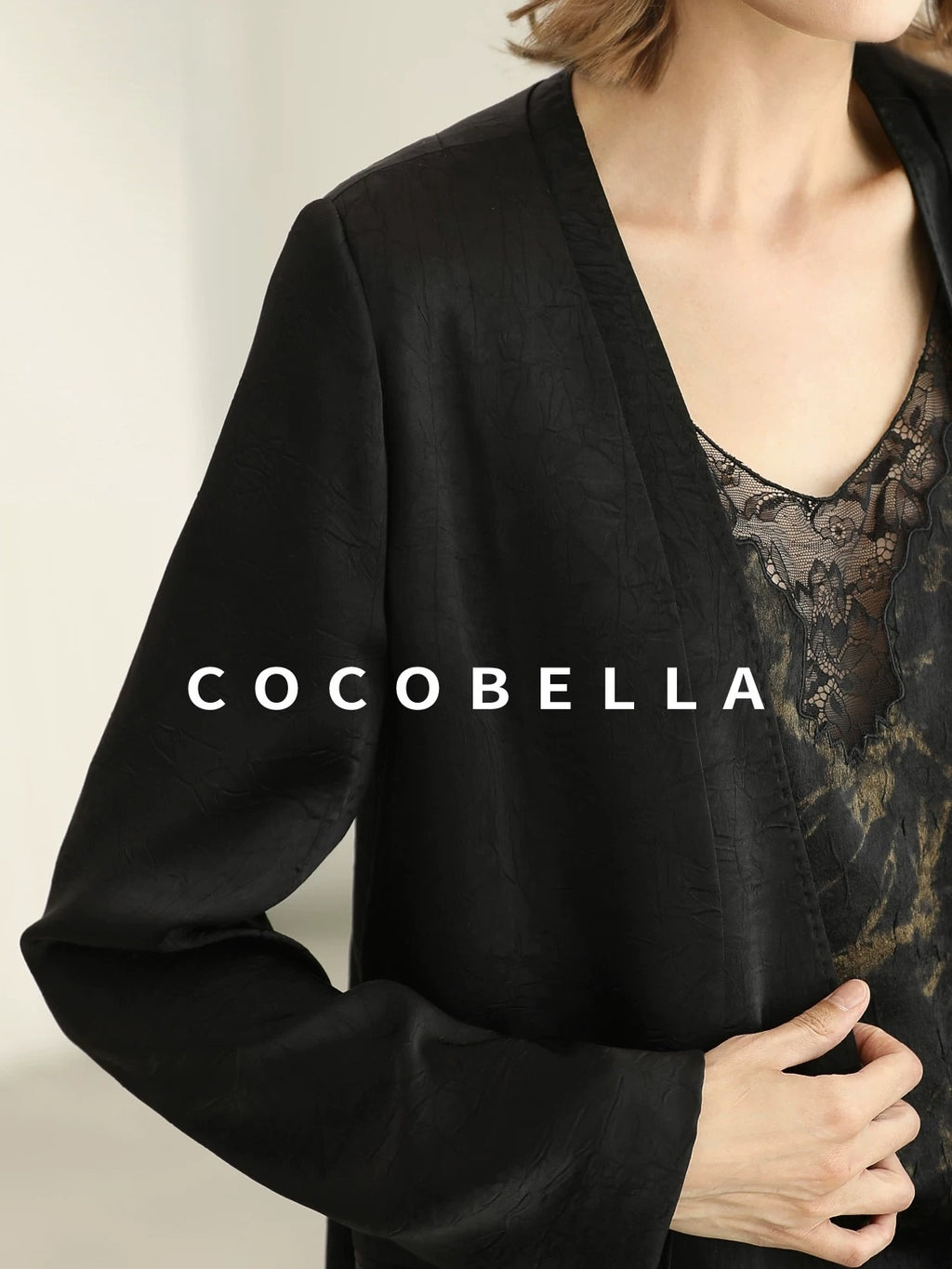 COCOBELLA Tailored One Button Straight Cut Pockets Women Commuter Black Blazers