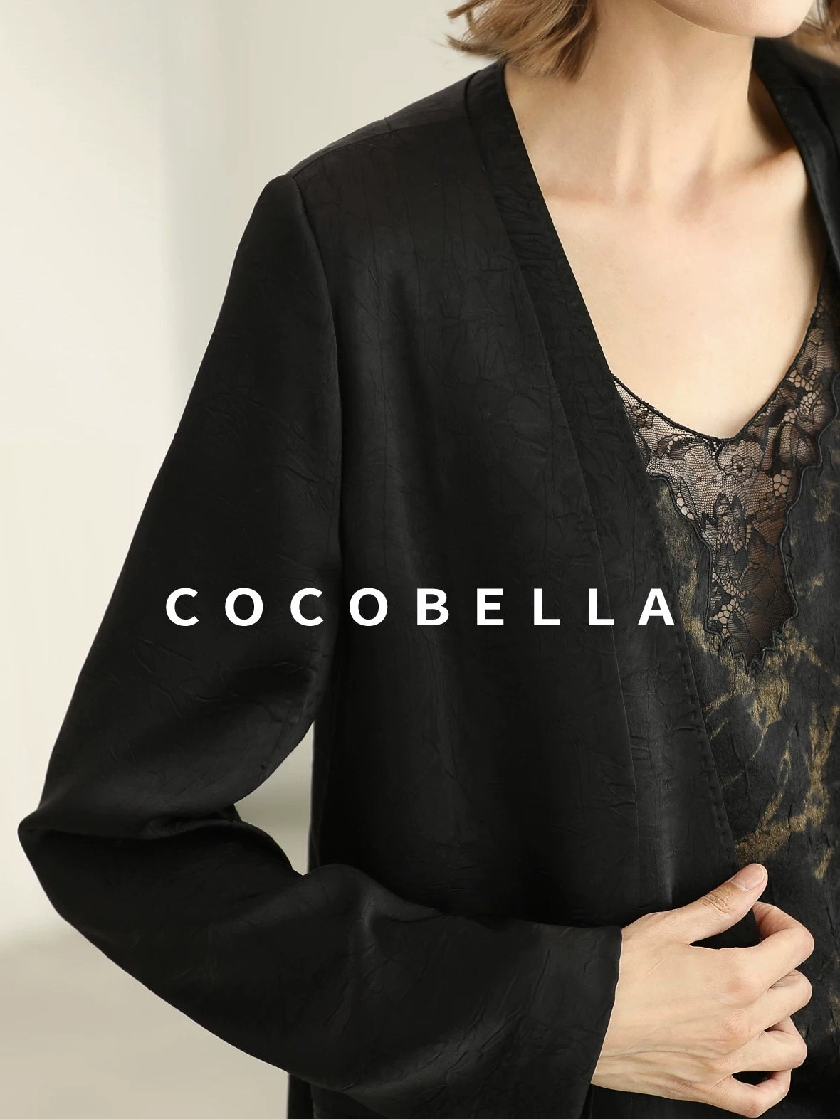 COCOBELLA Tailored One Button Straight Cut Pockets Women Commuter Black Blazers