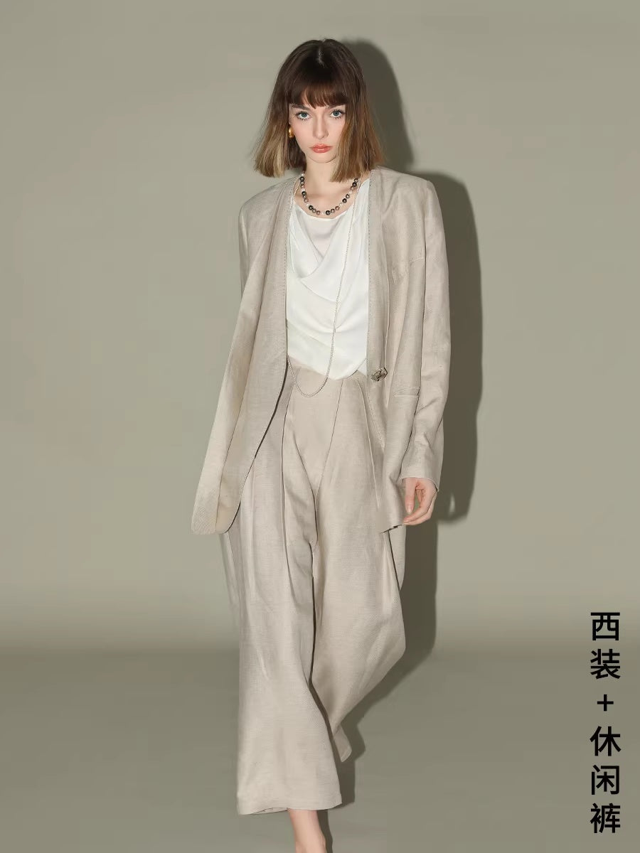 COCOBELLA_Tailored_Two_Piece_Workwear_Suit_Slim_Fit_Women_Office_Blazer_Jacket_Blazers_MISSTT