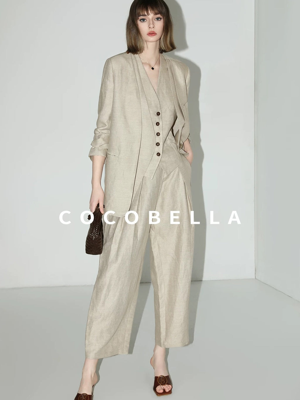 COCOBELLA Tailored Two Piece Workwear Suit Slim Fit Women Office Blazer Jacket Blazers