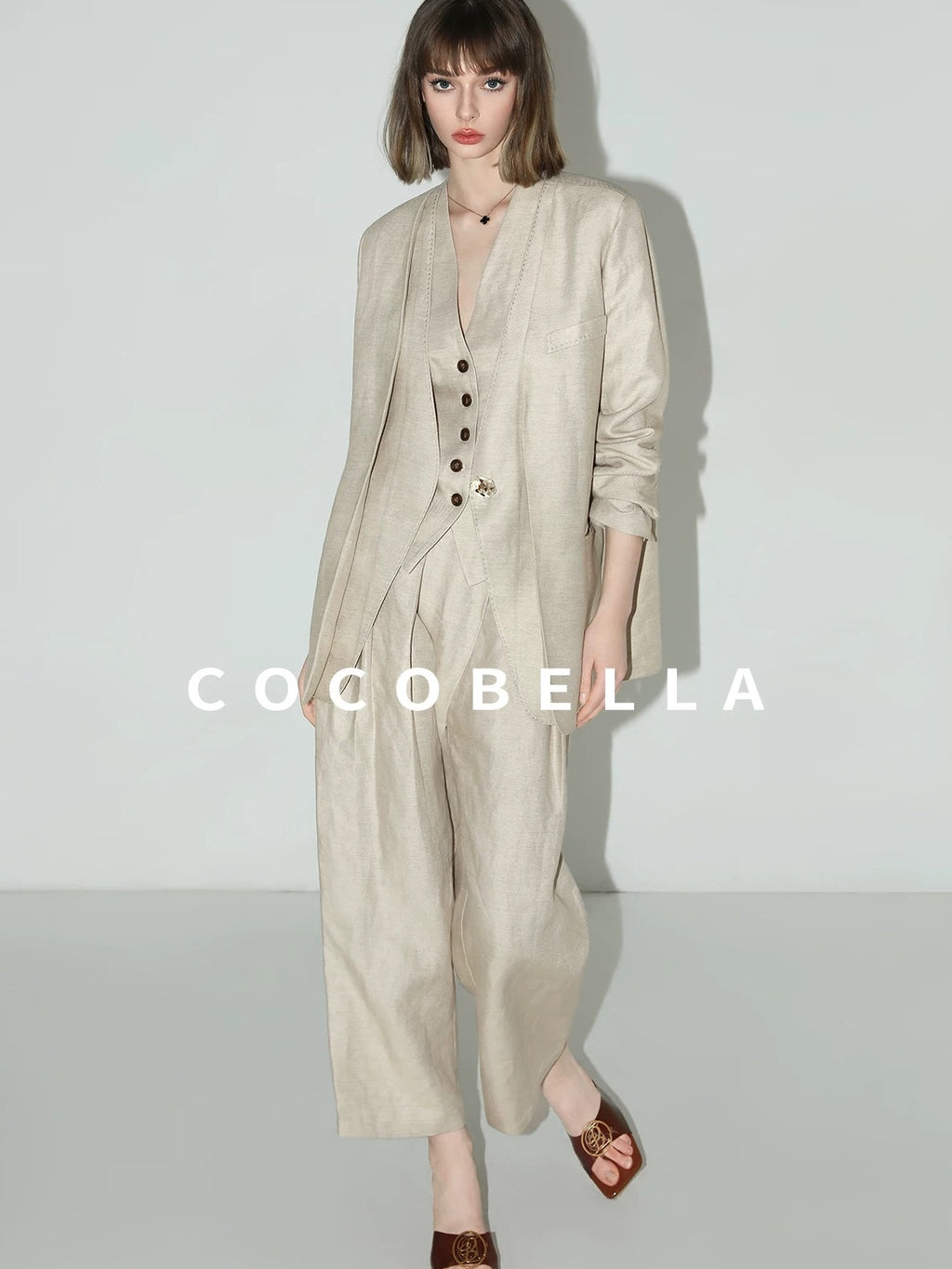 COCOBELLA Tailored Two Piece Workwear Suit Slim Fit Women Office Blazer Jacket Blazers