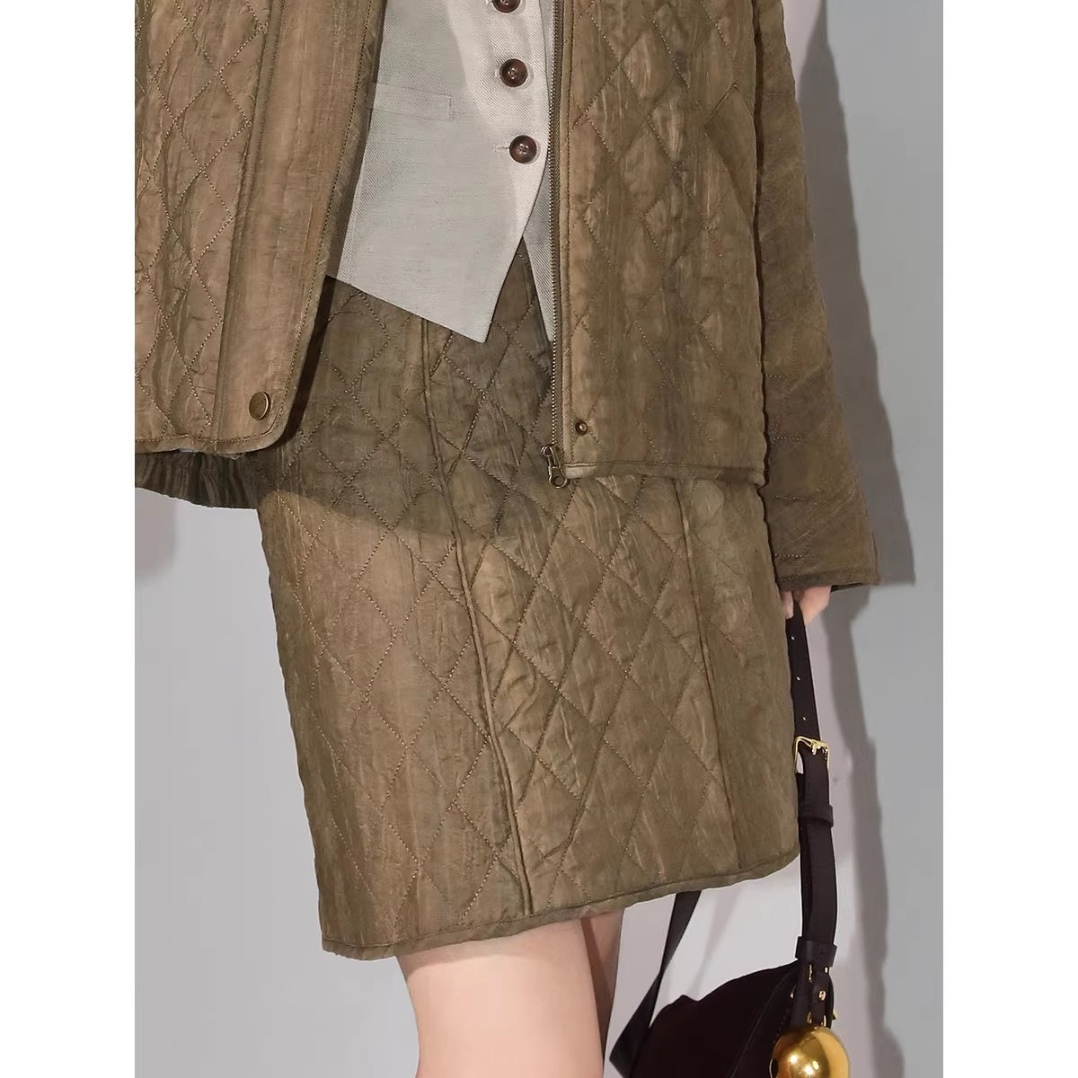 COCOBELLA_Tencel_Lyocell_Quilted_Topstitch_Mid_Waist_Office_Straight_Hline_Womens_Skirts_MISSTT