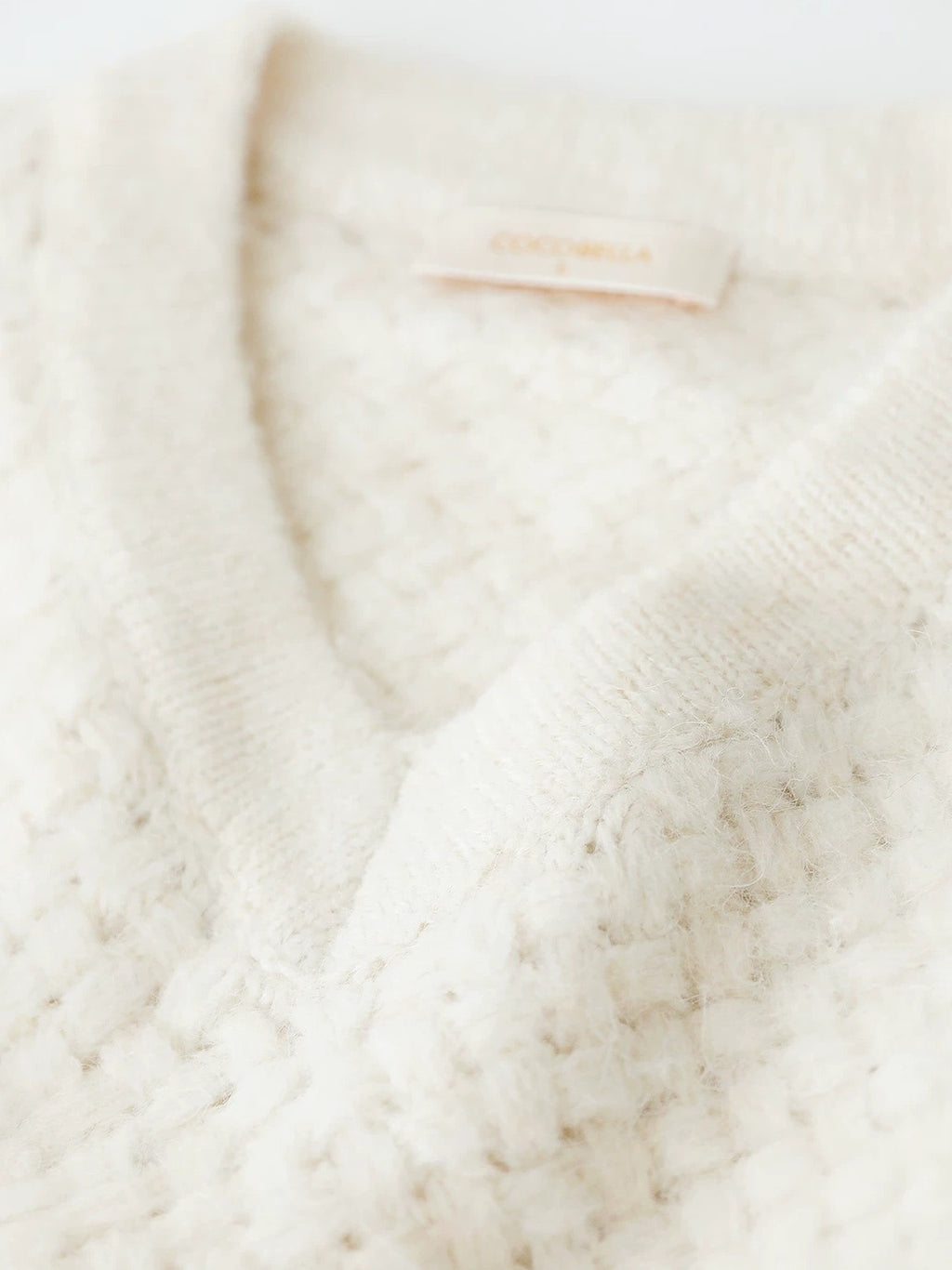 COCOBELLA Textured V Neck Loose Fit Office Chic Women Knit Acrylic Blend Sweater