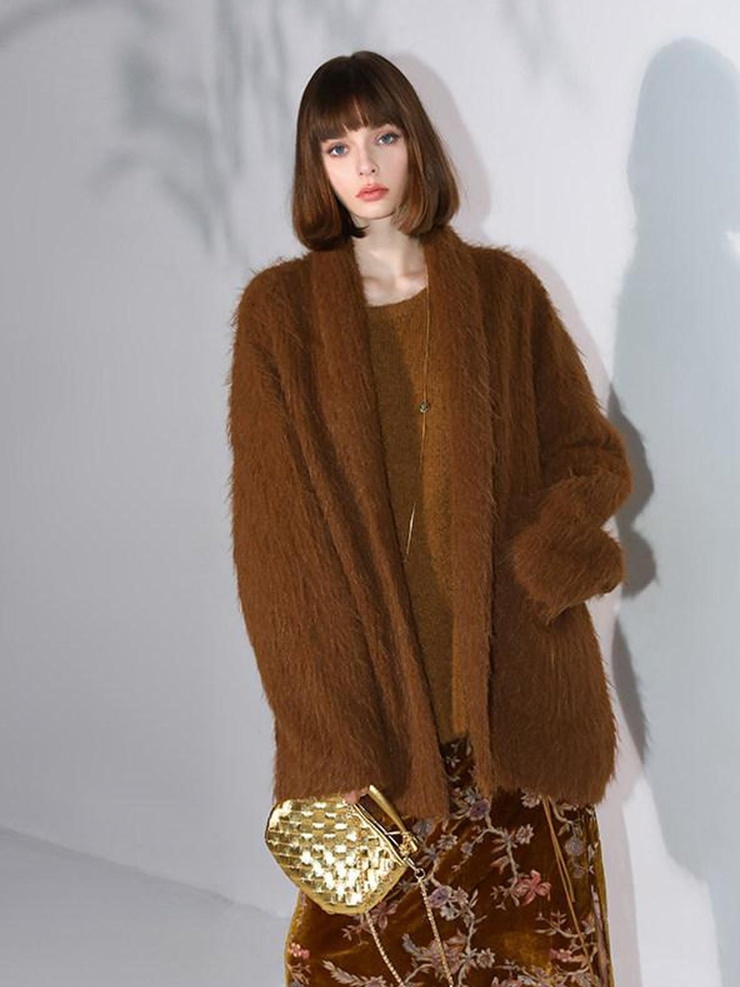 COCOBELLA Thick British Commuter Notched Collar Pocket Women Solid Polyester Coats