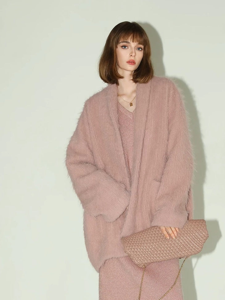 COCOBELLA Thick British Commuter Notched Collar Pocket Women Solid Polyester Coats