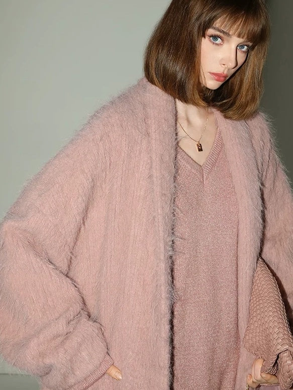 COCOBELLA Thick British Commuter Notched Collar Pocket Women Solid Polyester Coats