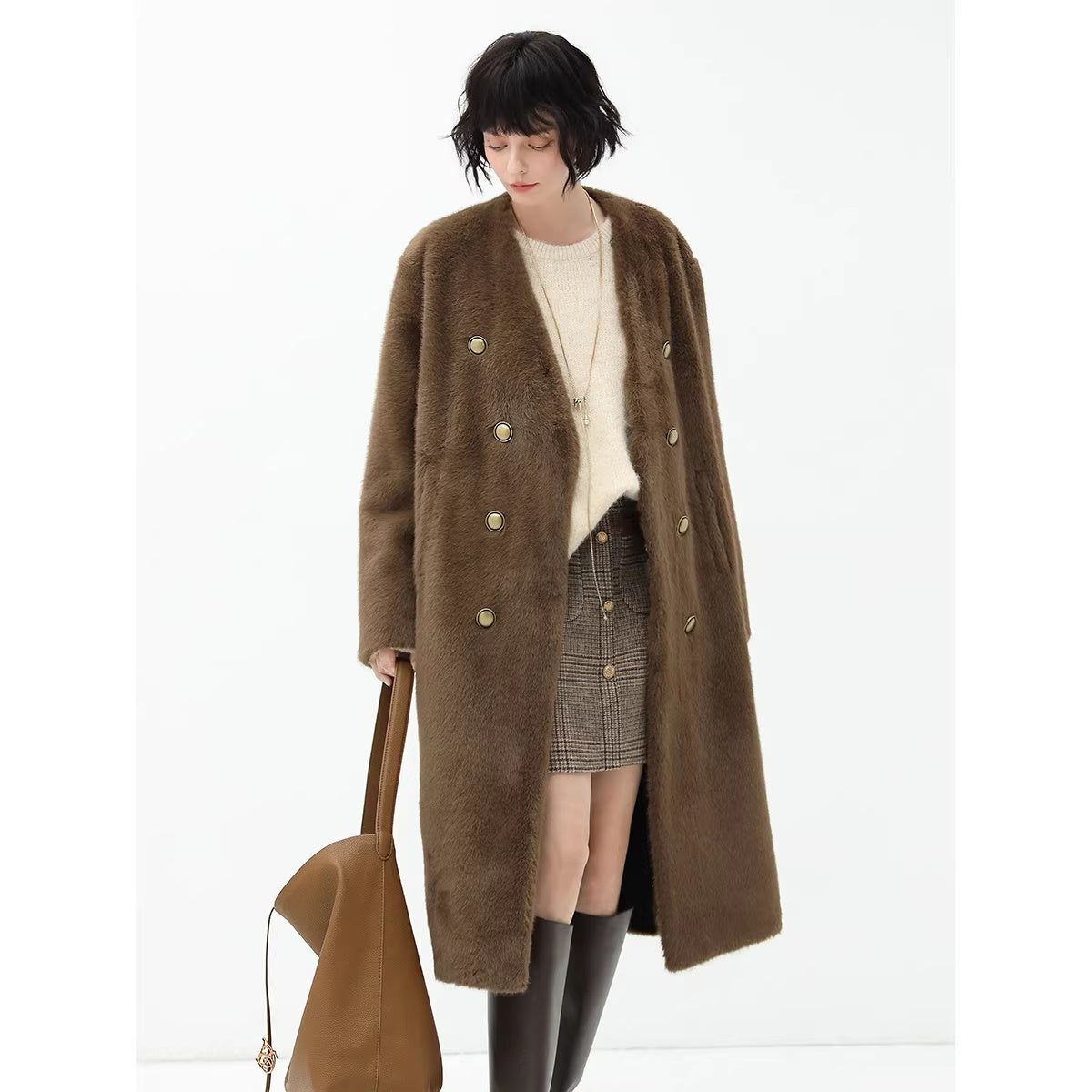 COCOBELLA_Thick_Plush_V_Neck_Office_Standard_Fit_Women_Faux_Fur_Coats_Jackets_MISSTT