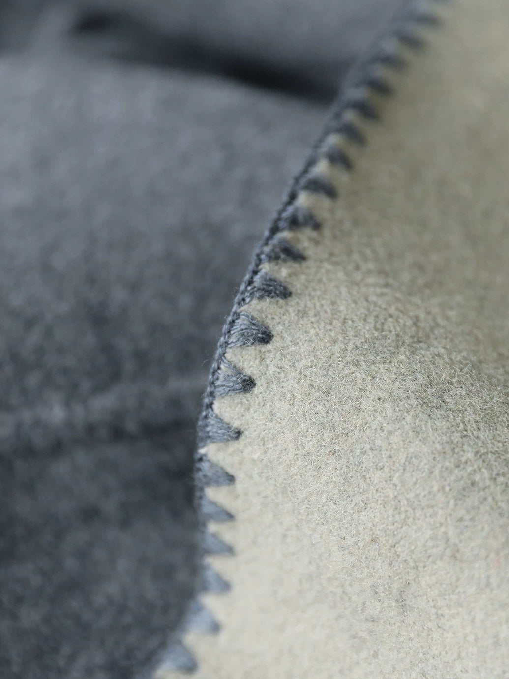 COCOBELLA Thick Wool Blend Scallop Scarf Relaxed Fit Office Midlength Overcoats Coats