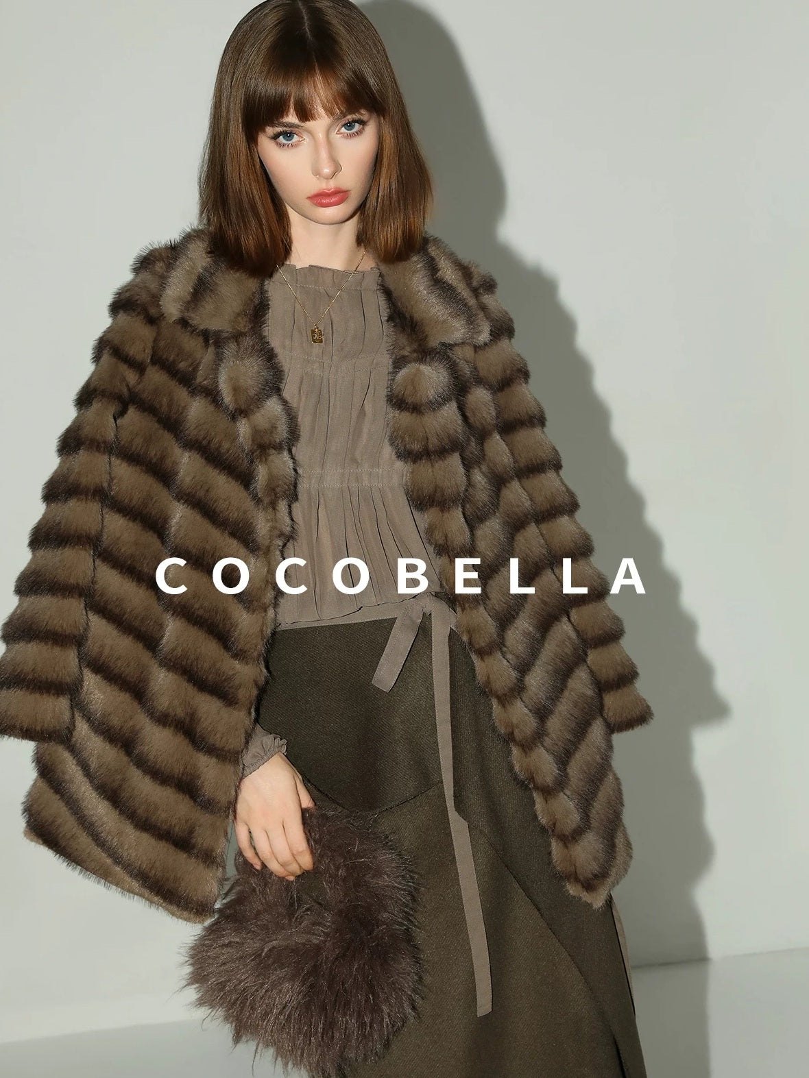 COCOBELLA Tie Detail French Chic Straight Fit Puff Long Sleeve Women Polyester Shirts