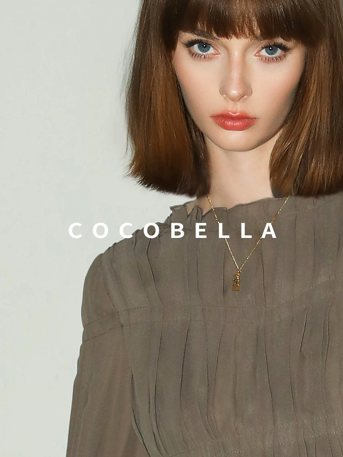 COCOBELLA Tie Detail French Chic Straight Fit Puff Long Sleeve Women Polyester Shirts