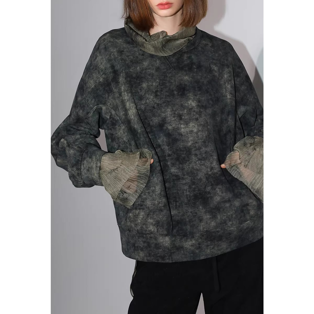COCOBELLA_Tie_Dye_Patchwork_Pocket_Crewneck_Streetwear_Cotton_Blend_Knit_Sweatshirts_MISSTT