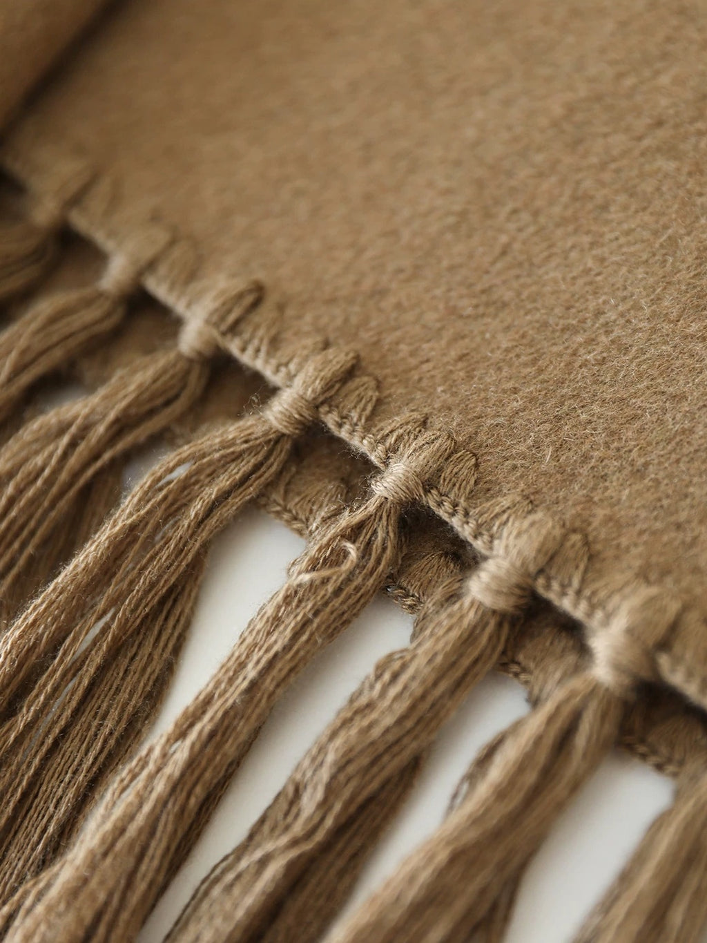 COCOBELLA Two Piece Wool Blend Fringed Midi Set Office Cardigan Women Tobacco Brown Skirts