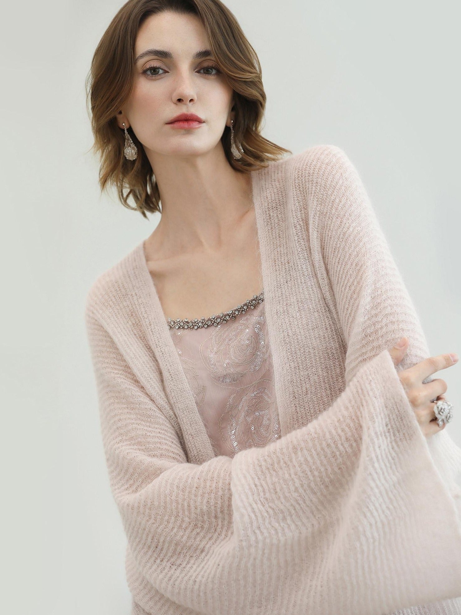 COCOBELLA Ultra Soft Mohair Wool Blend Loose Shawl Batwing Cardigan Womens Street Sweater