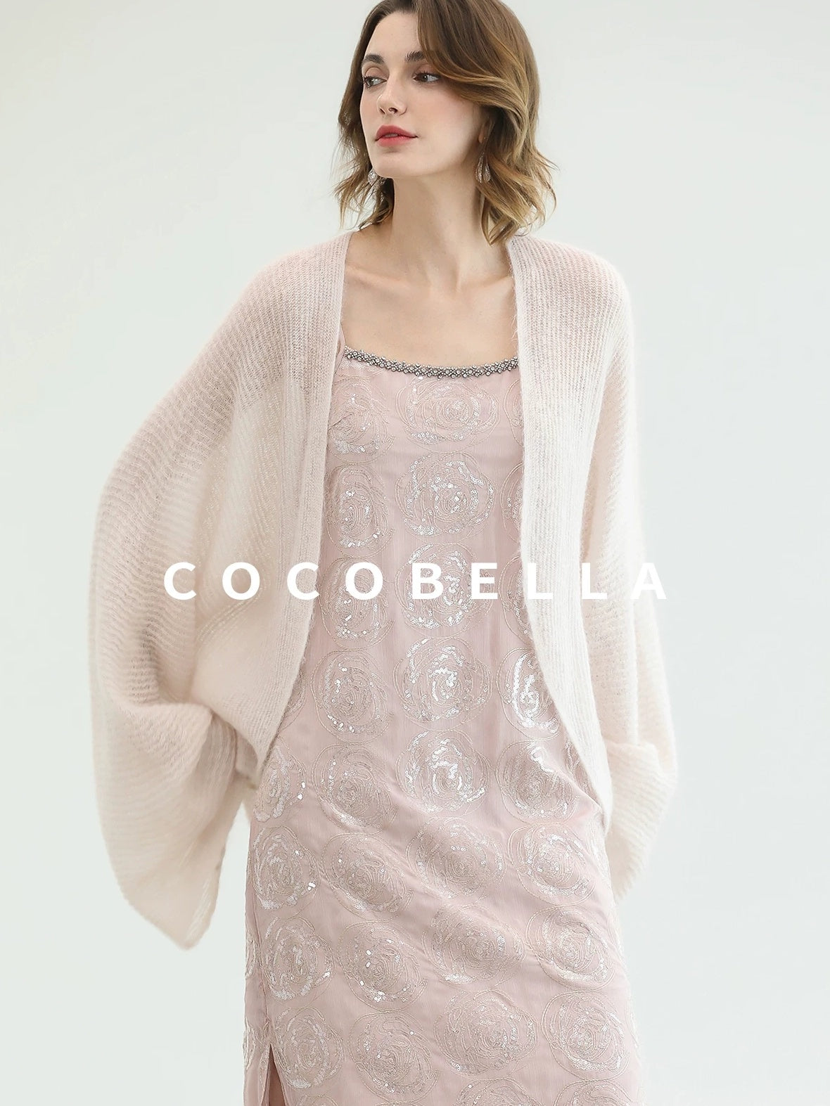 COCOBELLA Ultra Soft Mohair Wool Blend Loose Shawl Batwing Cardigan Womens Street Sweater
