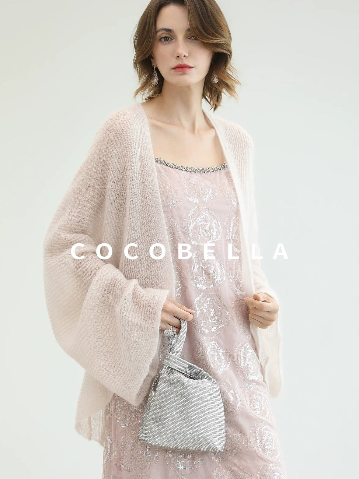 COCOBELLA Ultra Soft Mohair Wool Blend Loose Shawl Batwing Cardigan Womens Street Sweater