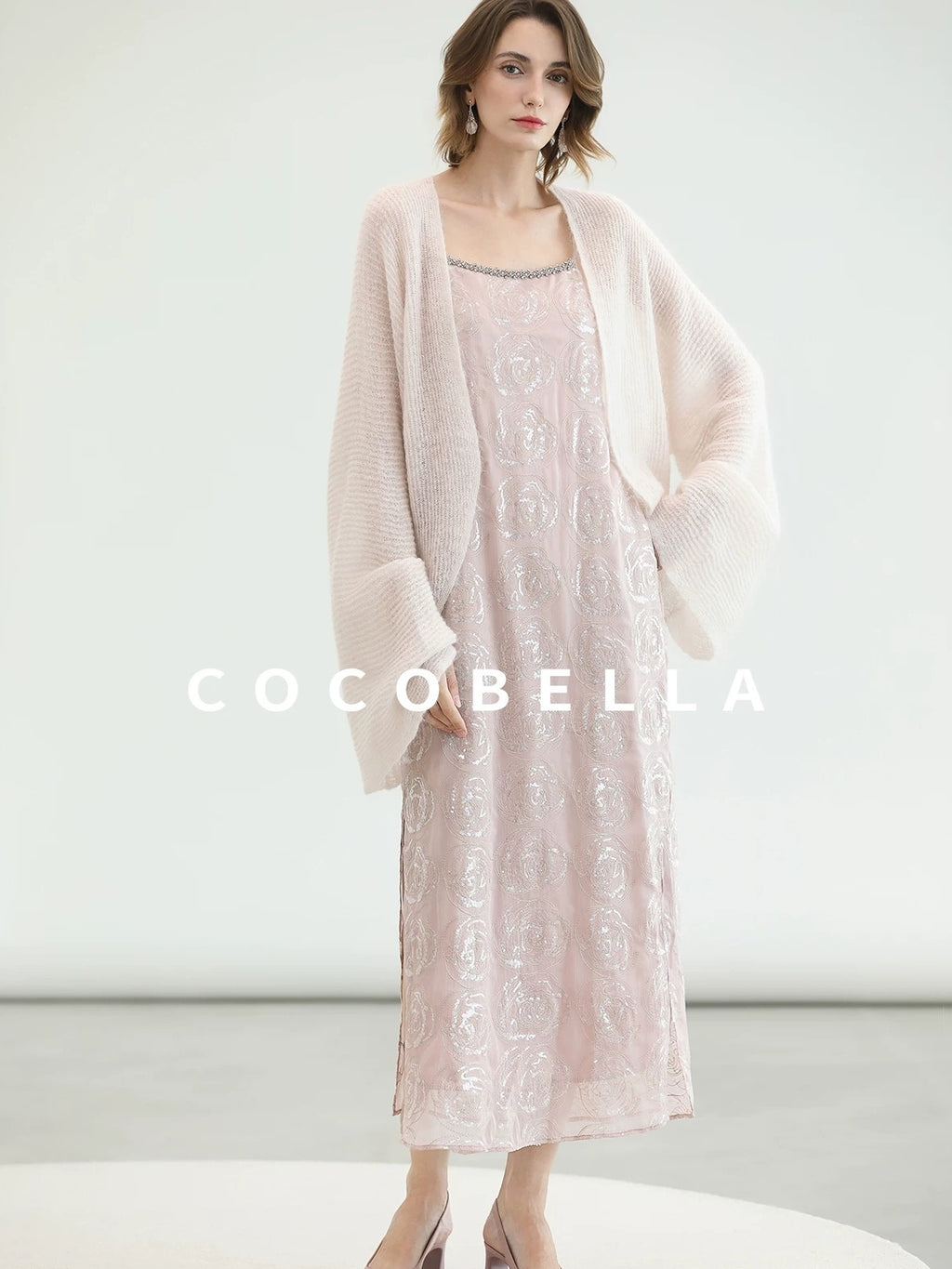 COCOBELLA Ultra Soft Mohair Wool Blend Loose Shawl Batwing Cardigan Womens Street Sweater