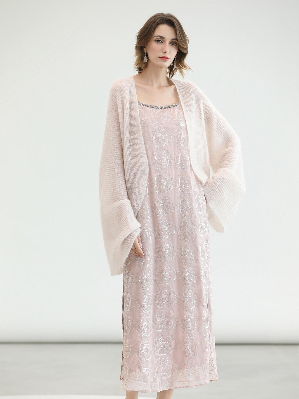 COCOBELLA Ultra Soft Mohair Wool Blend Loose Shawl Batwing Cardigan Womens Street Sweater