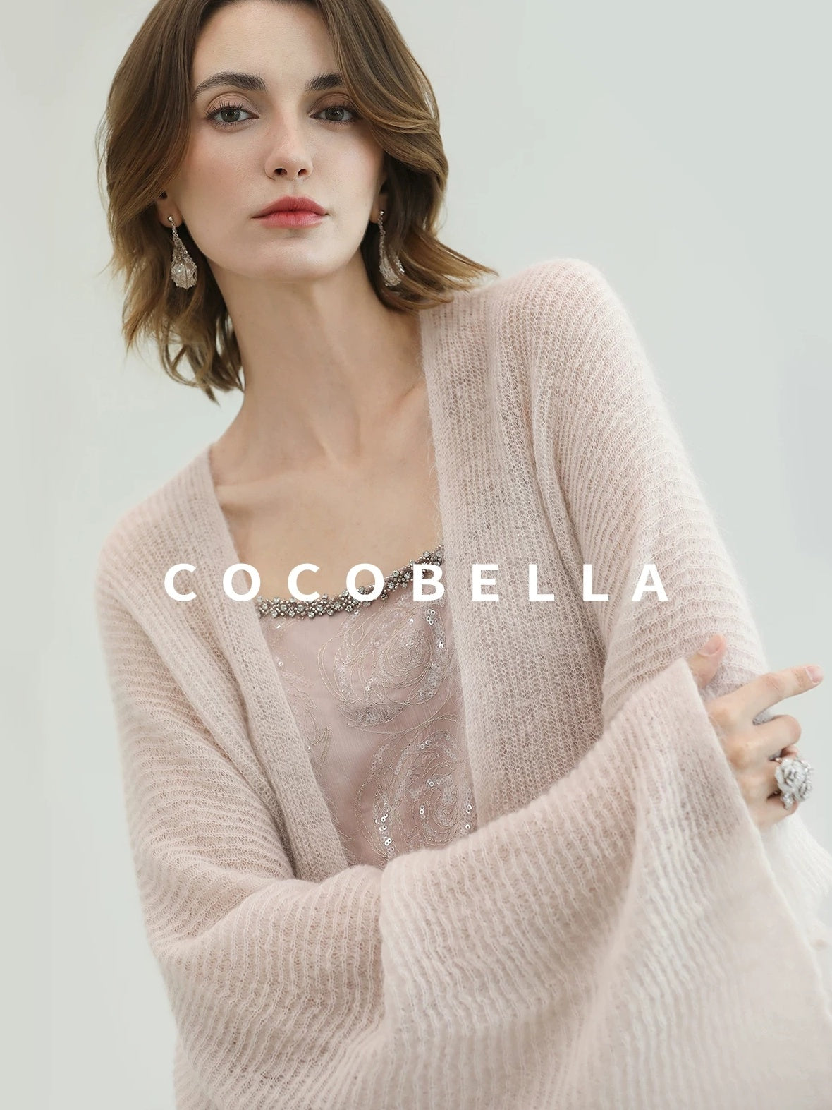 COCOBELLA Ultra Soft Mohair Wool Blend Loose Shawl Batwing Cardigan Womens Street Sweater