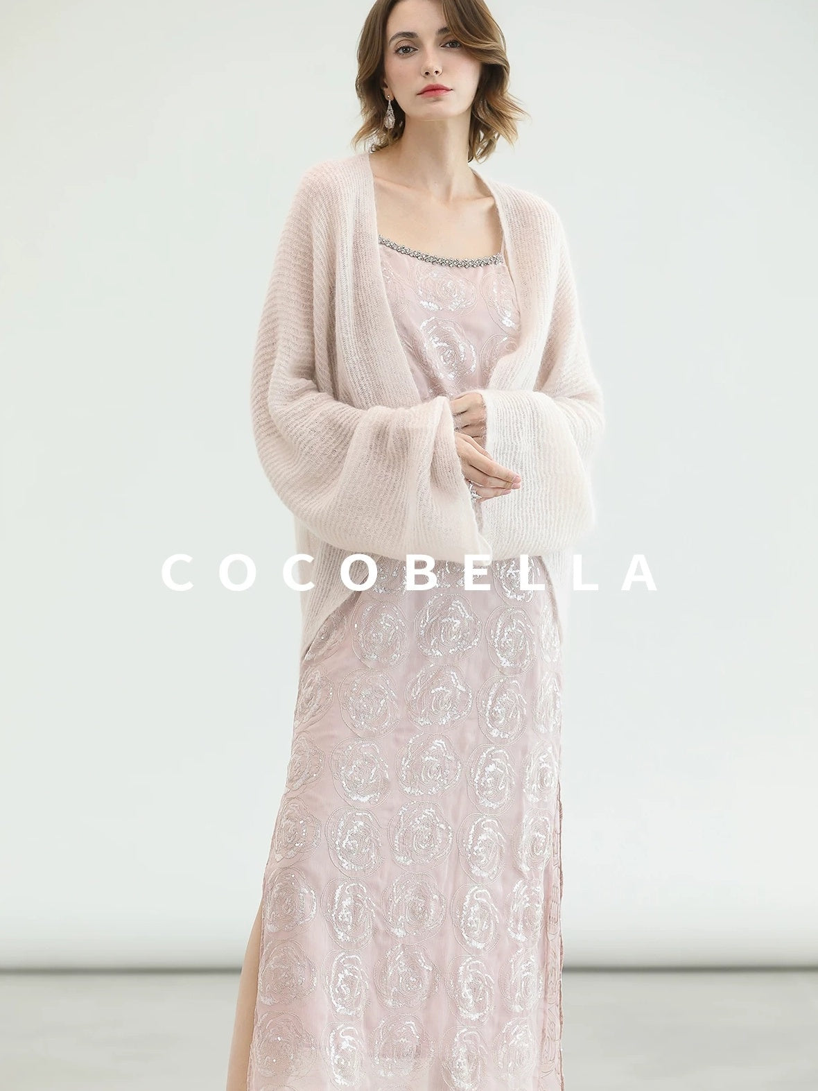 COCOBELLA Ultra Soft Mohair Wool Blend Loose Shawl Batwing Cardigan Womens Street Sweater
