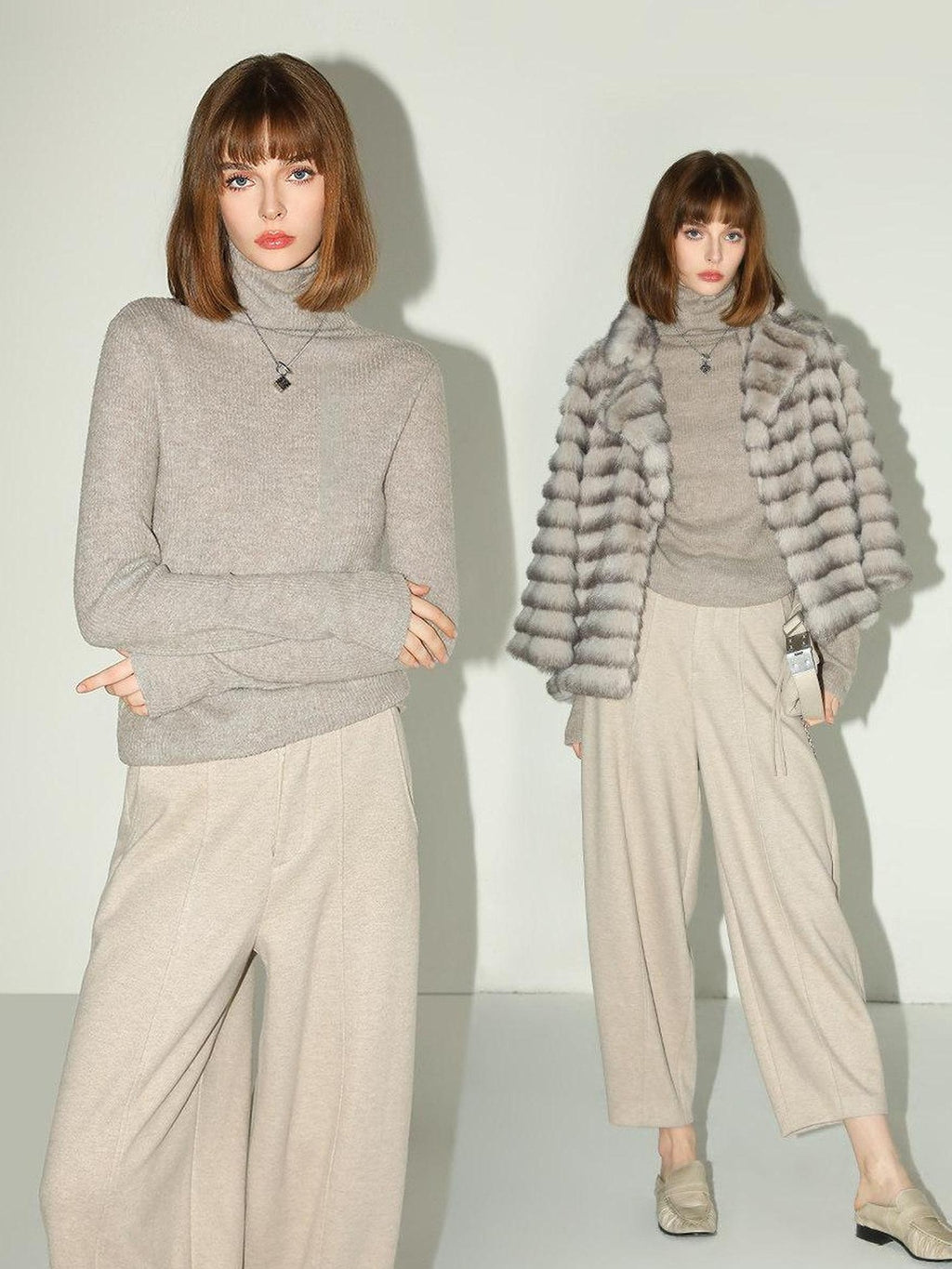 COCOBELLA Versatile Knitted Wide Leg Lantern Natural Waist Women Polyester Blend Pants