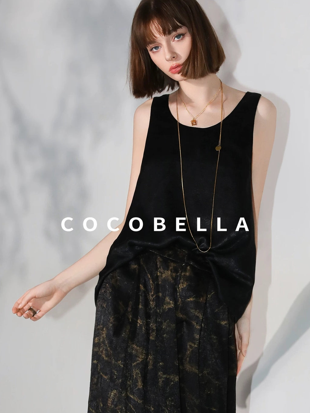 COCOBELLA Versatile Loose U Neck Racerback Polyester Tank For Women Casual Everyday Tops