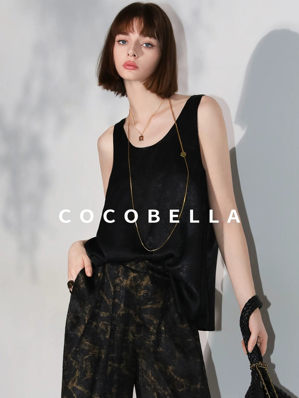 COCOBELLA Versatile Loose U Neck Racerback Polyester Tank For Women Casual Everyday Tops