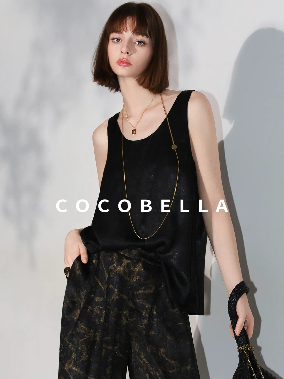 COCOBELLA Versatile Loose U Neck Racerback Polyester Tank For Women Casual Everyday Tops