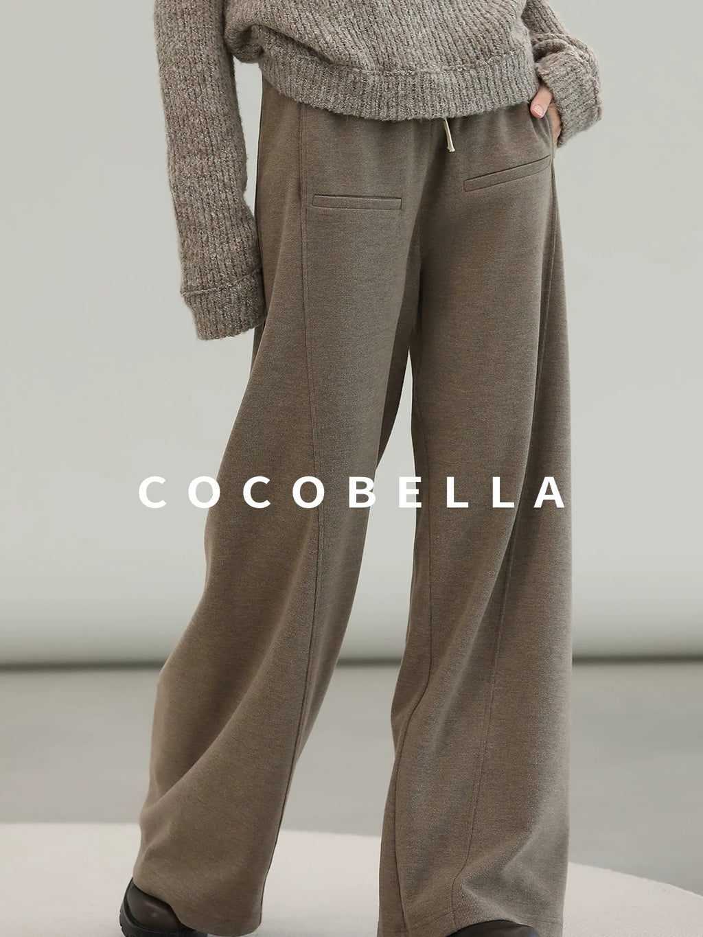 COCOBELLA Versatile Minimal Structured Cut Natural Waist Straight Women Poly Cotton Pants