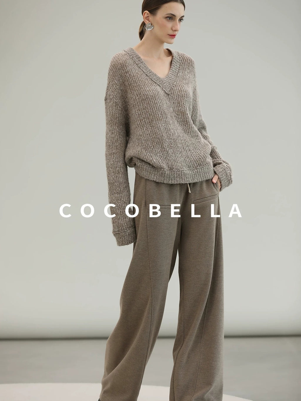 COCOBELLA Versatile Minimal Structured Cut Natural Waist Straight Women Poly Cotton Pants
