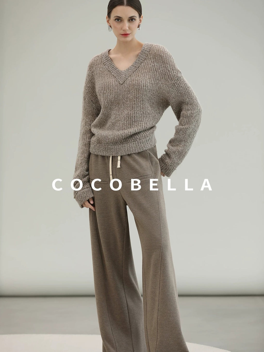 COCOBELLA Versatile Minimal Structured Cut Natural Waist Straight Women Poly Cotton Pants