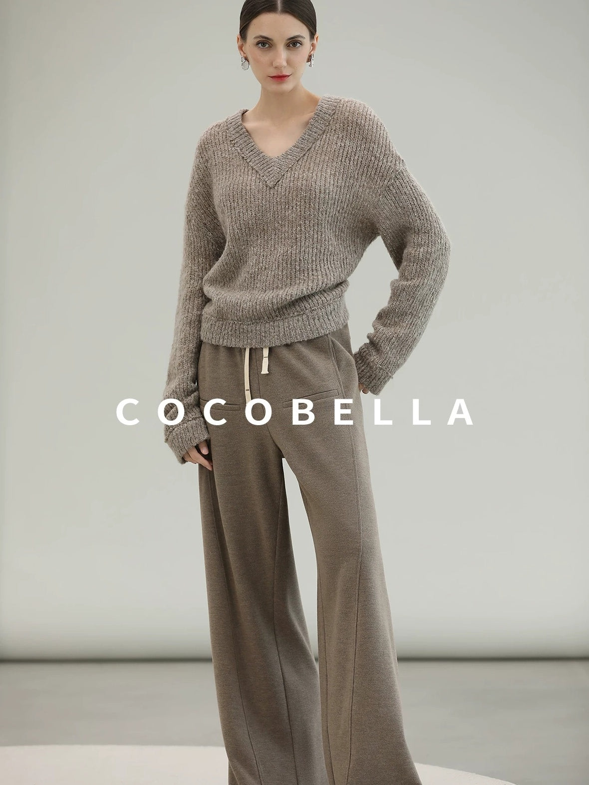 COCOBELLA Versatile Minimal Structured Cut Natural Waist Straight Women Poly Cotton Pants