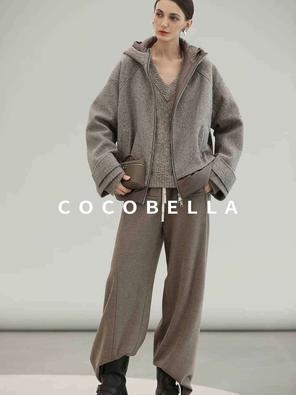 COCOBELLA Versatile Minimal Structured Cut Natural Waist Straight Women Poly Cotton Pants