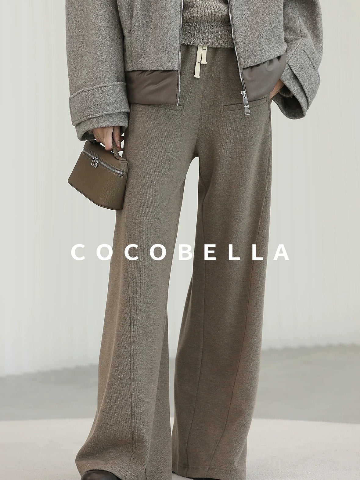COCOBELLA Versatile Minimal Structured Cut Natural Waist Straight Women Poly Cotton Pants