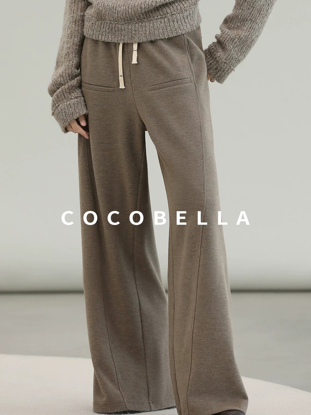 COCOBELLA Versatile Minimal Structured Cut Natural Waist Straight Women Poly Cotton Pants